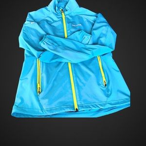 Marmot Blue Jacket with Yellow Accents